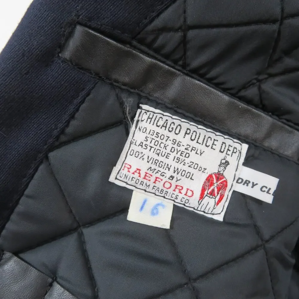 Vintage 1960s Chicago Police Department Raeford Jacket Coat Dark Blue Sz 16